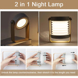 Rechargeable LED Reading Light, Portable Folding Lantern Lamp, Dimmable Touch Night Light for Camping