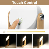 Rechargeable LED Reading Light, Portable Folding Lantern Lamp, Dimmable Touch Night Light for Camping