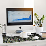 Floral Writing Pad 35.4"X15.7", Desk Protector for Workspace