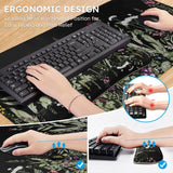 Floral Writing Pad 35.4"X15.7", Desk Protector for Workspace