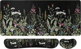 Floral Writing Pad 35.4"X15.7", Desk Protector for Workspace
