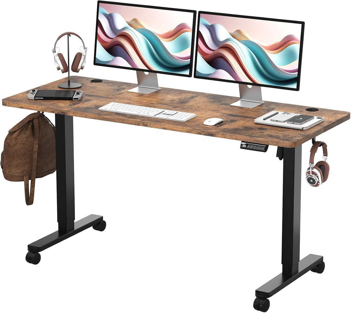 Electric Standing Desk 55"X24"Height Adjustable Sit Stand up Desk