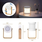 Rechargeable LED Reading Light, Portable Folding Lantern Lamp, Dimmable Touch Night Light for Camping